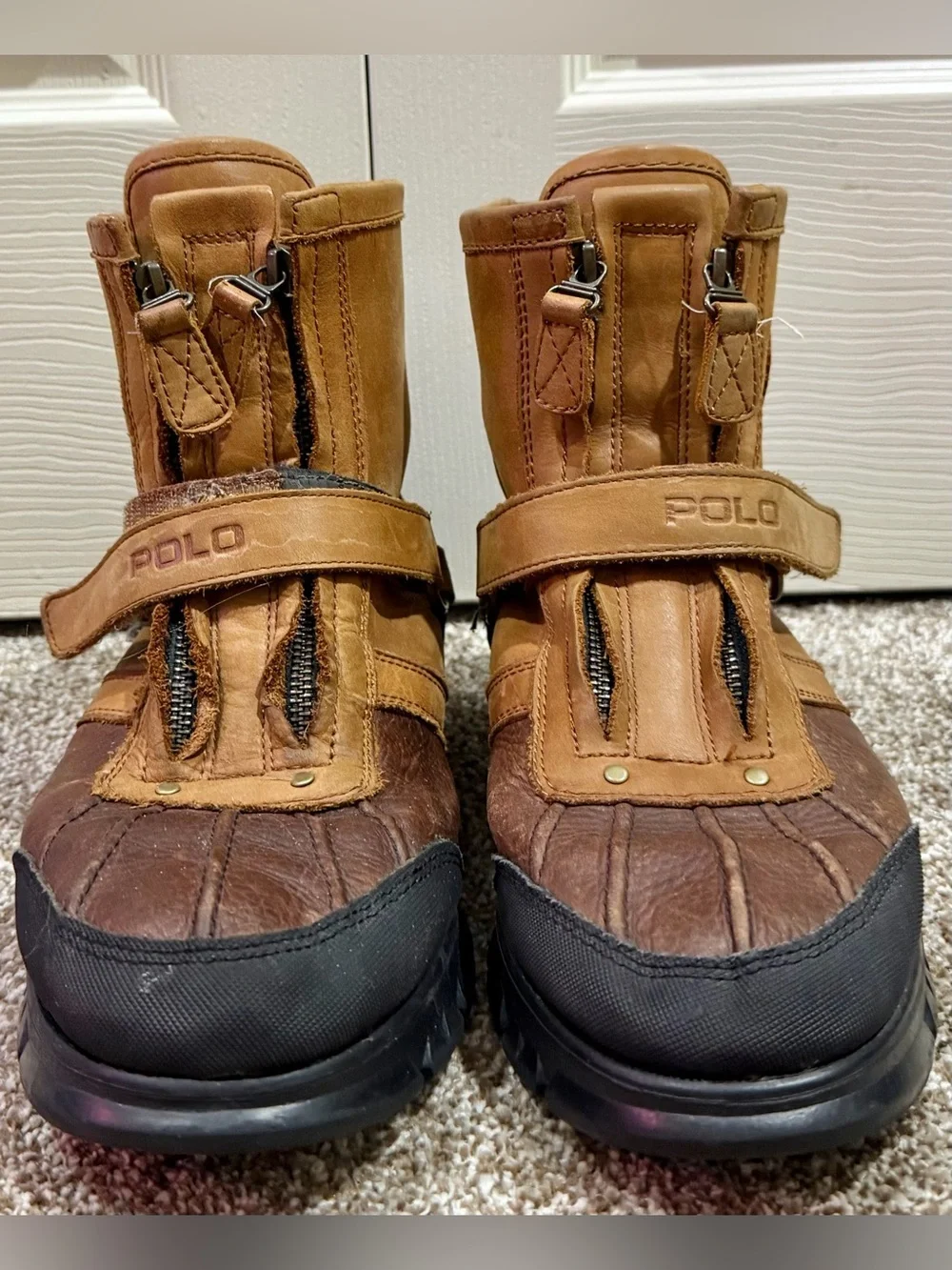 Polo Ralph Lauren Conquest Hi III Mens 9D Leather Boots